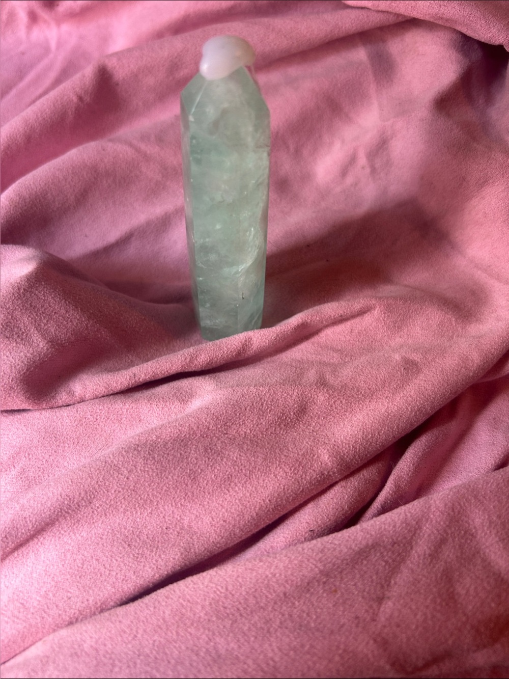 Translucent Green Fluorite Crystal Tower